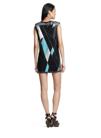 Nicole Miller Beaded Prisms Sequin Tunic Dress - Exotic Excess