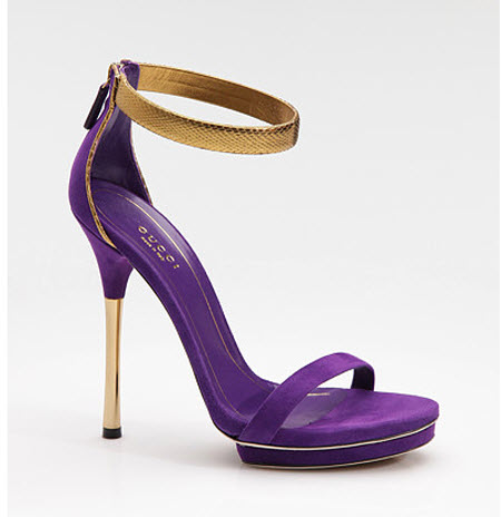 Shoe of the Day: Gucci Kelis Suede & Python Ankle-Strap Platform ...