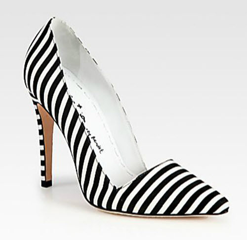 Shoe of the Day: Alice + Olivia Striped Canvas Pumps - Exotic Excess