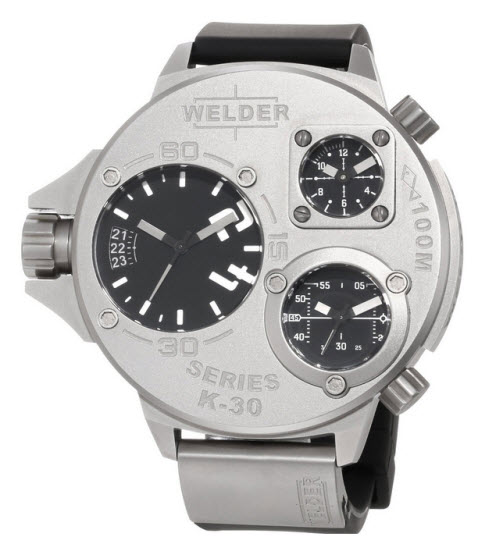 Welder Unisex 9000 K30 Oversize Three Time Zone Watch - Exotic Excess