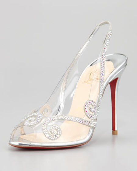 Shoe of the Day: Christian Louboutin Au Hameau Clear Crystal-Swirl Red ...