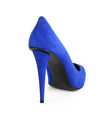 Shoe of the Day: Giuseppe Zanotti Suede & Lacquered Point-Toe Pumps ...