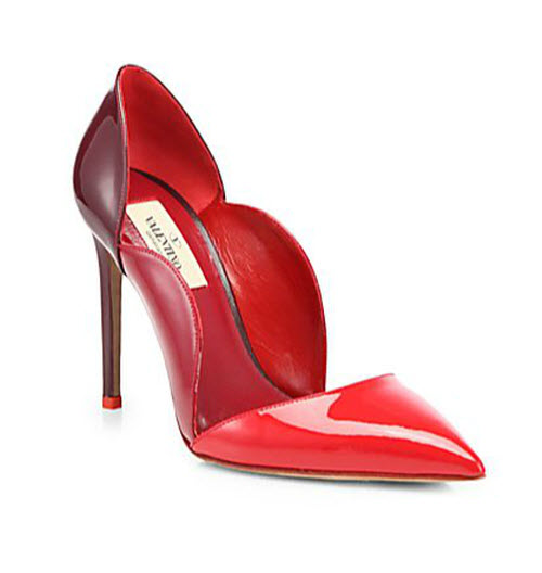 Shoe of the Day: Valentino Scalloped Tricolor Patent Leather Pumps ...
