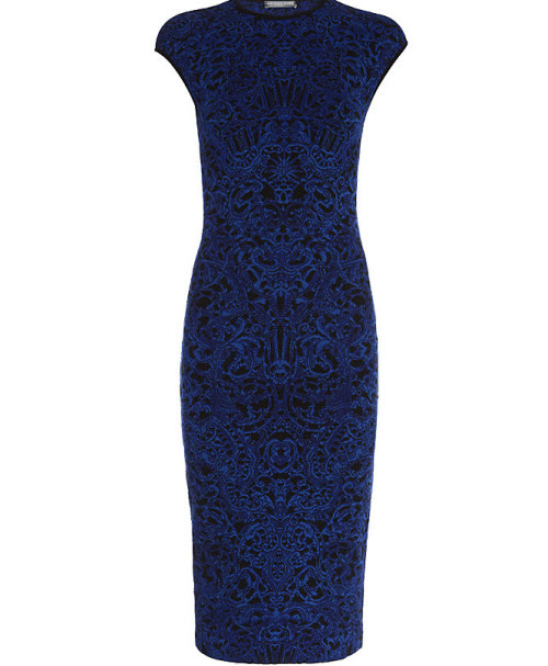 Alexander McQueen Glory Jacquard Pencil Dress - Exotic Excess