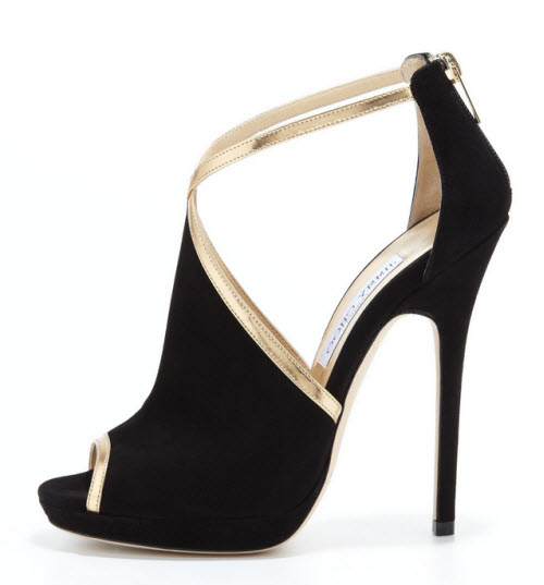 Shoe of the Day: Jimmy Choo Fey Peep-Toe Suede Sandal - Exotic Excess