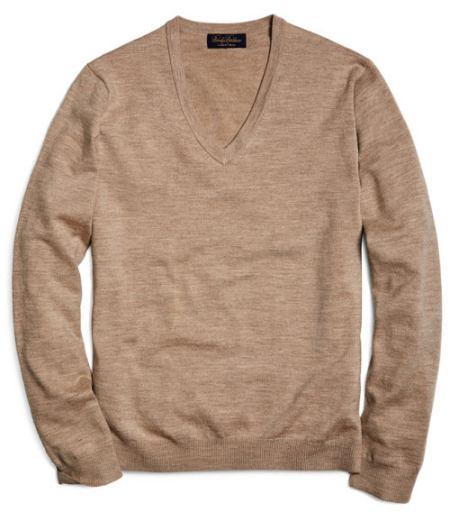 Brooks Brothers Saxxon Wool V-Neck Sweater - Exotic Excess