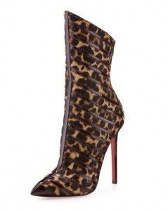 leopard louboutin booties