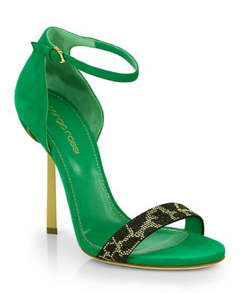 Shoe of the Day: Sergio Rossi Beaded Leopard-Print Suede Sandals ...