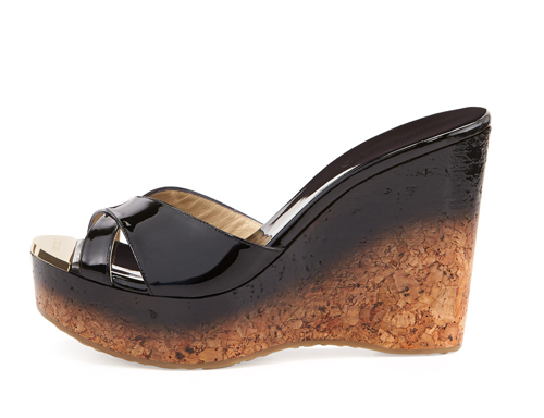 Shoe of the Day: Jimmy Choo Perfume Crisscross Degrade Wedge Sandal ...