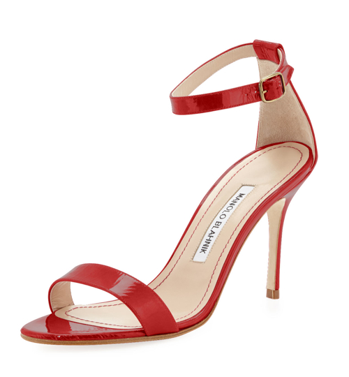 Shoe of the Day: Manolo Blahnik Chaos Patent Ankle-Strap Sandal