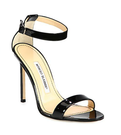 Shoe of the Day: Manolo Blahnik Chaos Patent Leather Ankle-Strap ...