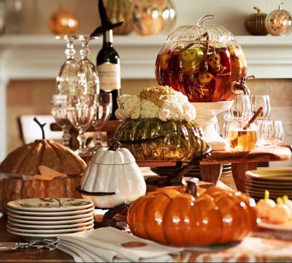 Lovely Fall Decor Pottery Barn Pumpkin with Serve Stand Exotic Excess