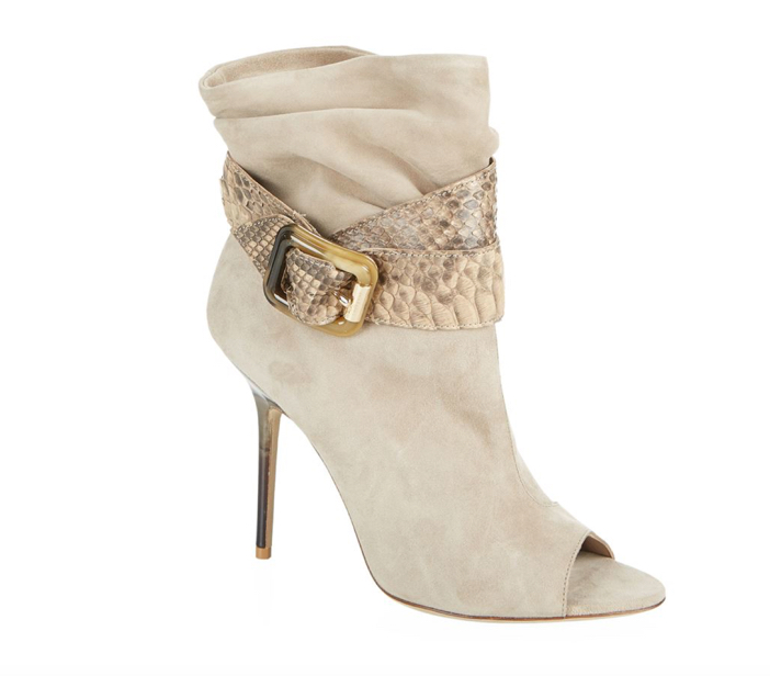 Shoe of the Day: Burberry Python Trim Newey Bootie - Exotic Excess
