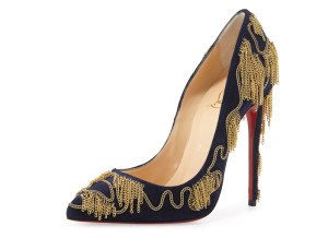 Shoe of the Day: Christian Louboutin Dolly Party Chain-Detail Red Sole ...
