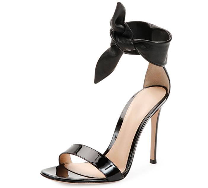 Shoe of the Day: Gianvito Rossi Knot-Front Double-Band Sandal - Exotic ...