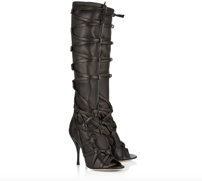 Shoe of the Day: Jimmy Choo Anneli Knee High Open Toe Boots - Exotic Excess