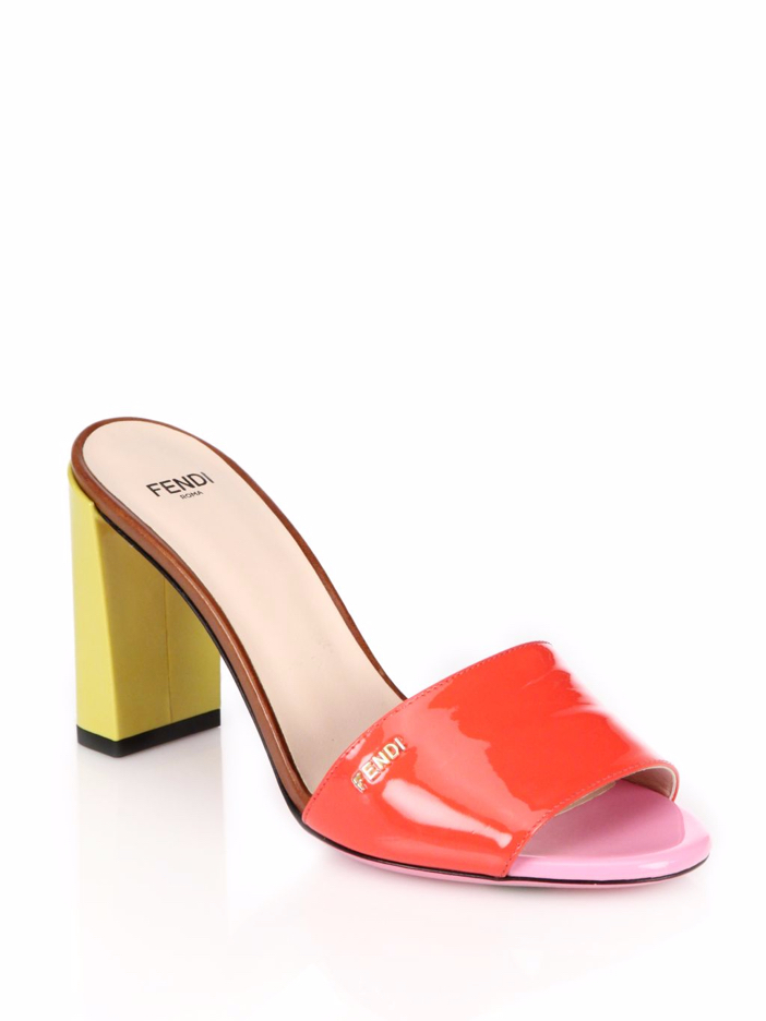 Shoe of the Day: Fendi Palette Patent Leather Slide Sandals - Exotic Excess