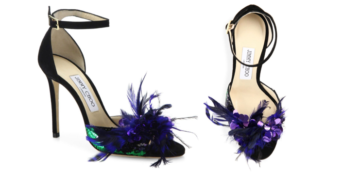 Aquazzura Ladies Boudoir Sling 105 Feather-trim Heeled Sandals, Brand Size  36 ( US Size 6 ) BOUHIGL1-COF-989 - Shoes - Jomashop