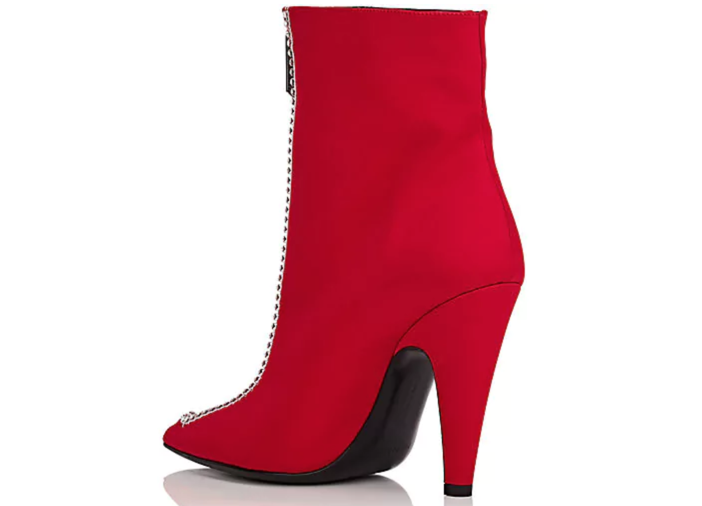 Shoe of the Day: Calvin Klein Kailin Satin Ankle Boots - Exotic Excess