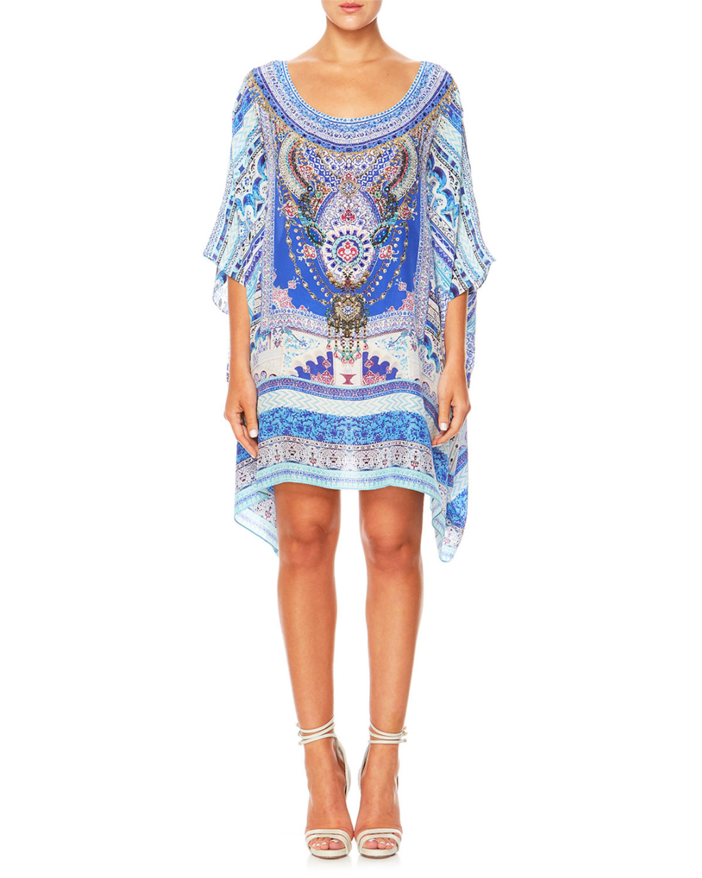 Camilla Strength In Rays Embellished Short Kaftan - Exotic Excess