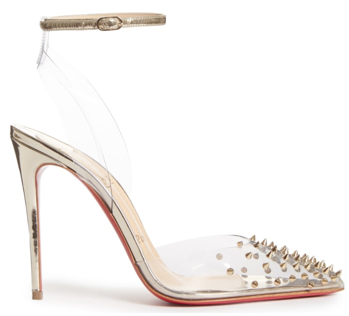 Shoe of the Day: Christian Louboutin Spikoo Spiked Ankle-Wrap Red Sole ...