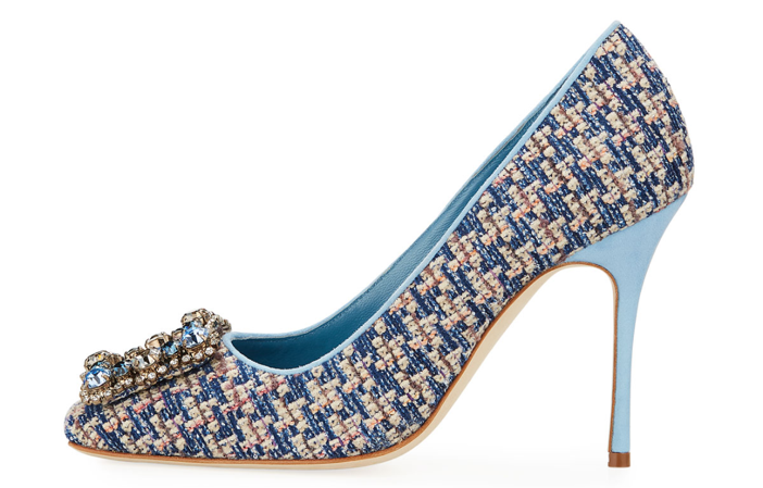 Shoe of the Day: Manolo Blahnik Vazza Tweed Pumps - Exotic Excess