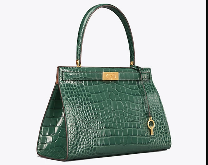 Tory Burch Lee Radziwill Embossed Satchel - Exotic Excess