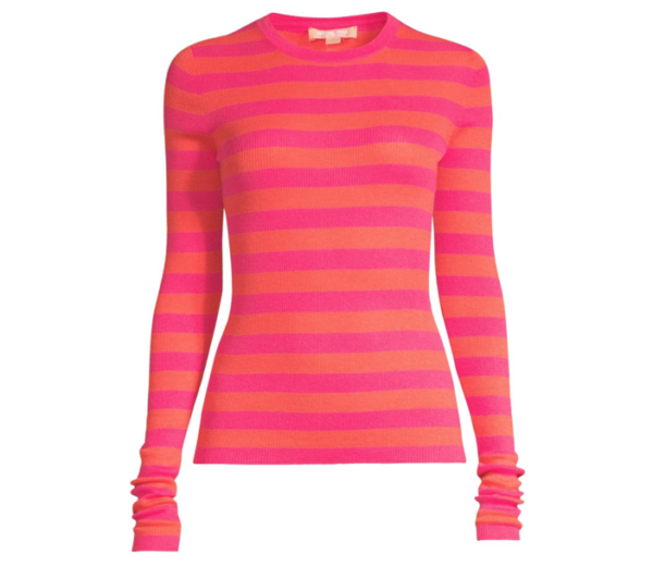 Michael Kors Collection Long Sleeve Striped Sweater - Exotic Excess